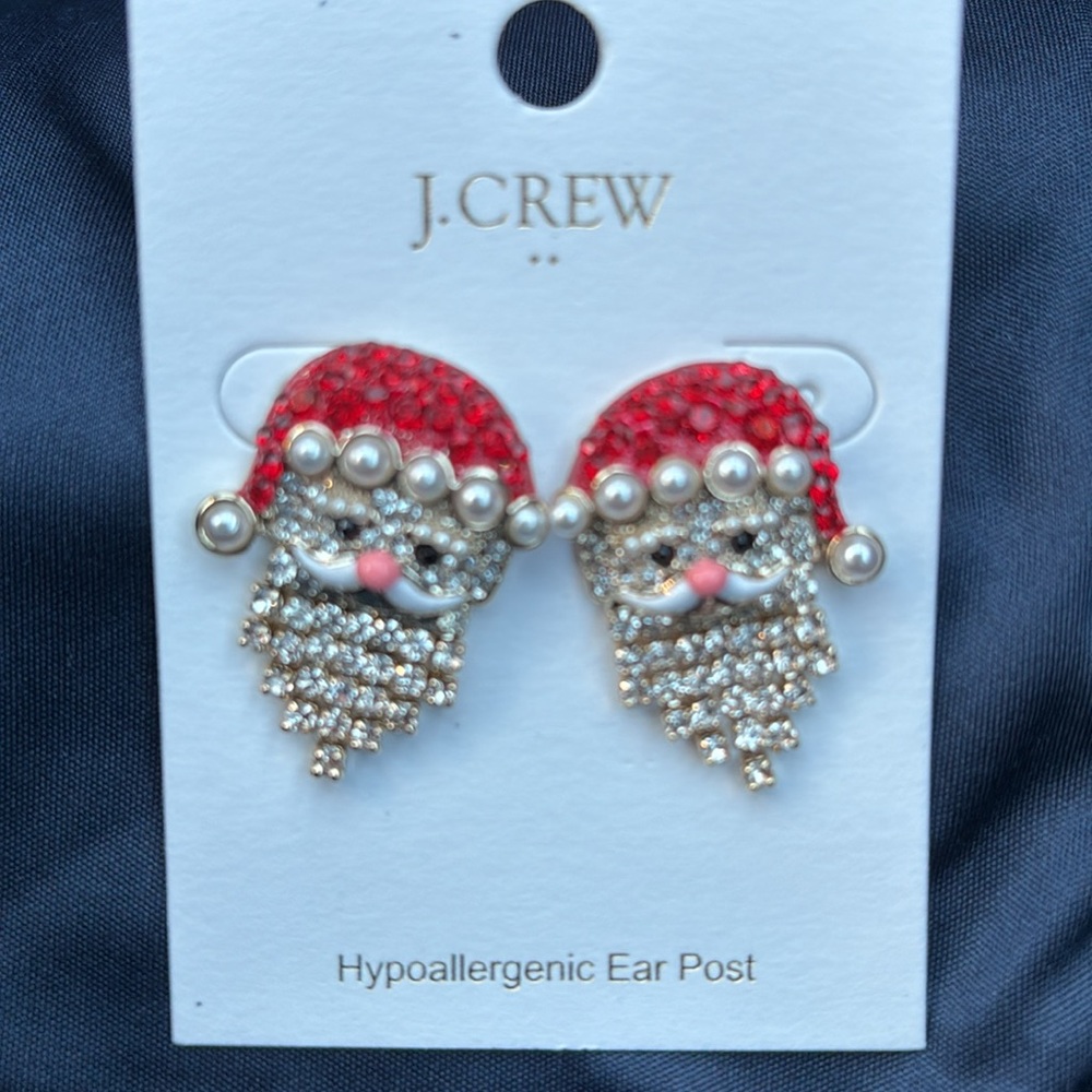 Stunningg Santa Claus post earrings new